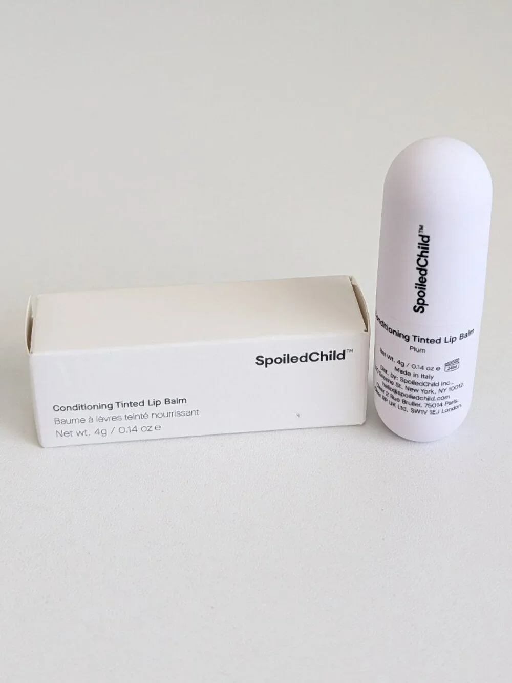 Spoiled Child Conditioning Tinted Lip Balm PLUM 4g /.14 oz New with Box